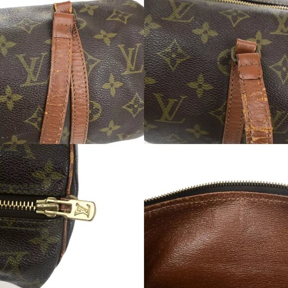 LOUIS VUITTON Logo PAPILLON 30 Hand Bag Monogram Leather Brown M51365 66HC021 - Picture 9 of 16